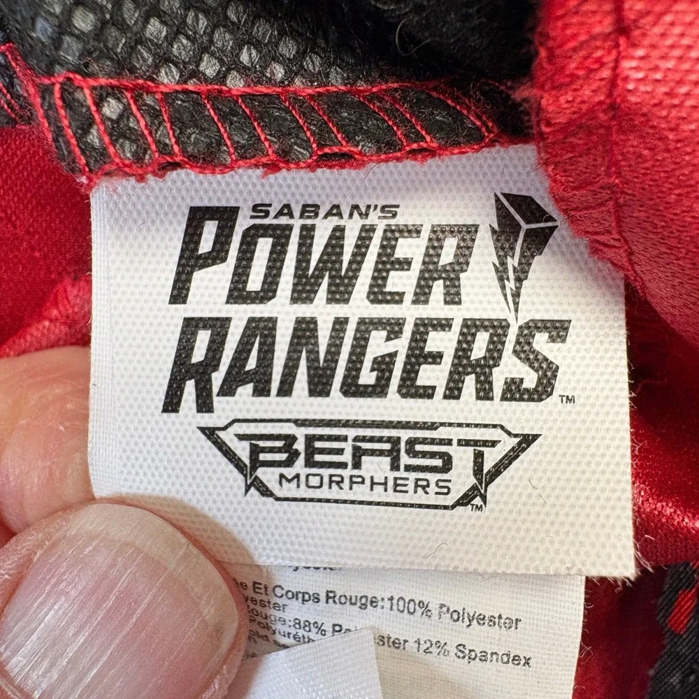 Saban's Power Rangers Beast Morphers‎ Red Ranger Costume Padded Kids Sz M 3T 4T